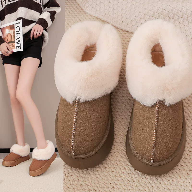 Fleece keep warm winter boots, internet celebrity, Korean style