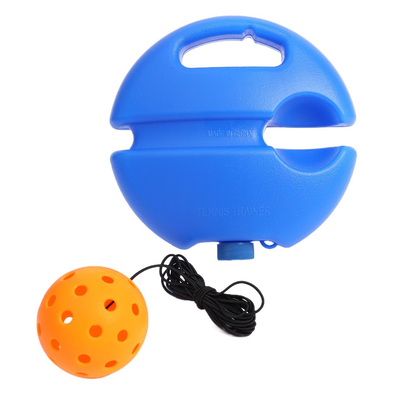 Entrenador de bolas de pico único 40 hoyos PE Bola de agujero elástico alto principiante práctica Pickleball base de inyección de agua