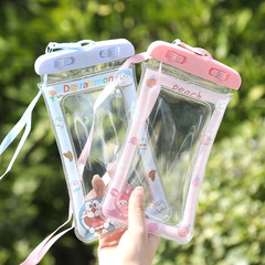 Cartoon mobile phone waterproof bag, swimming and diving touch screen protective cover, air bag, floating and drifting artifact, mobile phone sealing bag