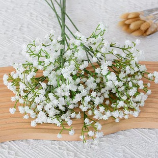 Simulation Gypsophila wedding decoration holding bouquet feel soft rubber trigeminal Gypsophila plastic simulation flowers wholesale