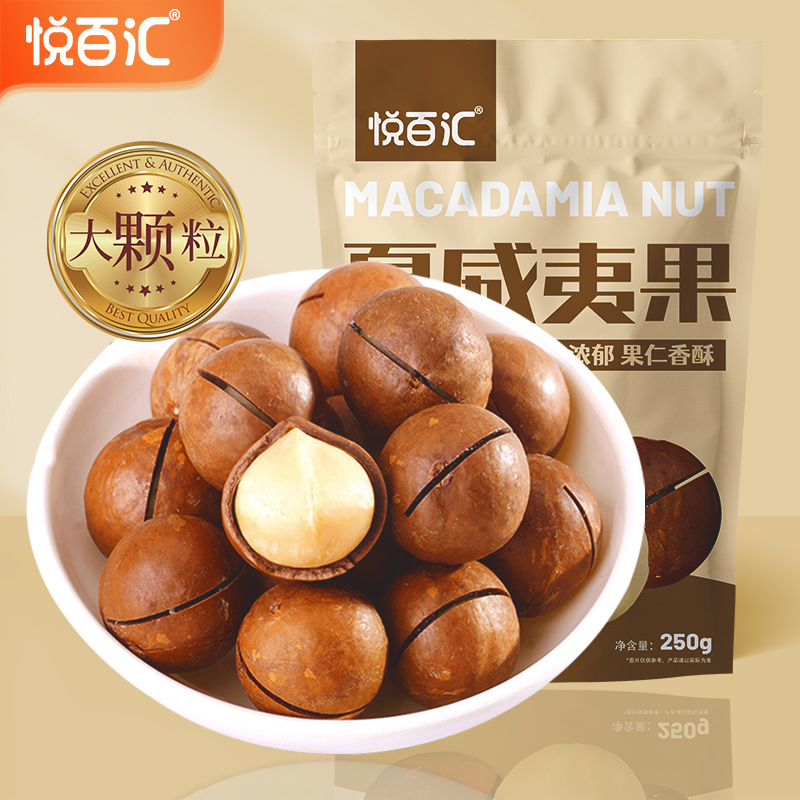【Yue Baihui】Macadamia Nuts 40g 250g 500g Canned and Bagged with Nut Opener, New Year's Goods