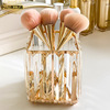 Brand metal crystal, golden coloured pencils, glossy pens holder, brush, storage system, wipes, European style