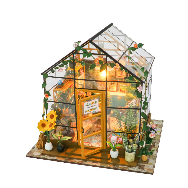 弘達diy小屋日光花房3d立体盛り合わせ書立建築模型成人解凍玩具プレゼント|undefined