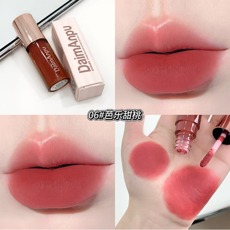 Daimanpu naranja brillante bloqueo crema labial suave niebla mate seda de desarrollo de color leche no seco maquillaje transfronterizo coreano