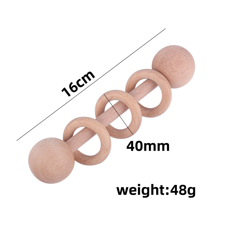 Creative New Beech juguete para niños mordedor infantil ejercicio sonajero de mano bebé interactivo educativo mordedor palo