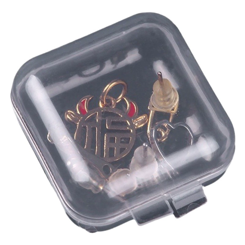 Ттер прозрачная пластиковая коробка небольшая квадратная коробка прозрачная длинная коробка для наушников украшения мини-коробка для хранения может быть установлена llogo