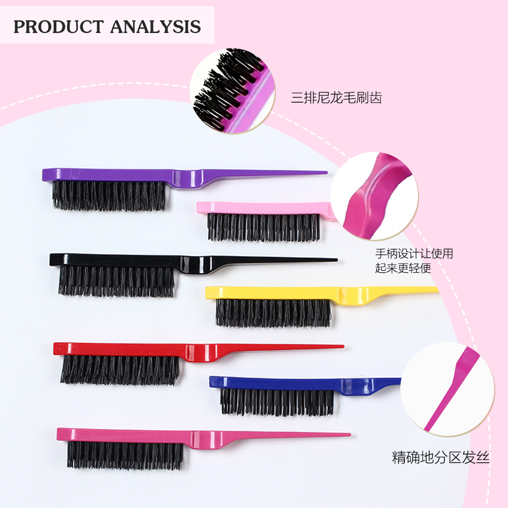 Peinado de tres filas peinado