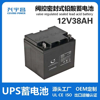 12V38AH 免维护铅酸蓄电池 直流屏 UPS不间断电源备用电池 OEM