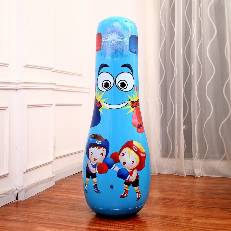Fitness Adult and Children's Tumbler Inflatable Sandbag Exercise Toy Soft Boxing Column Vent Vertical Hitting Equipment