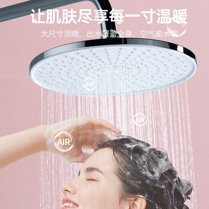 Uno por uno baño abierto montado ducha hogar presurizado baño tubo abierto boquilla de lluvia cobre caliente y fría válvula mezcladora de agua