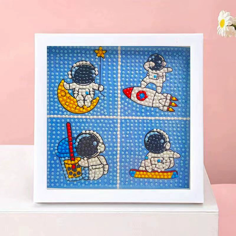 DIY-набор для алмазной мозаики 17×17 см, пластиковая рама, дизайн щенок, полный набор инструментов для кладки