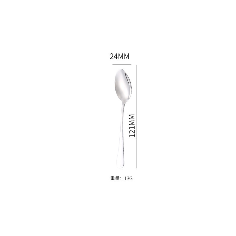 1010光柄食器ステンレススプーンコーヒースプーンフルーツフォークホテル用品ラウンドスプーンステーキナイフフォーク子供スプーン|undefined
