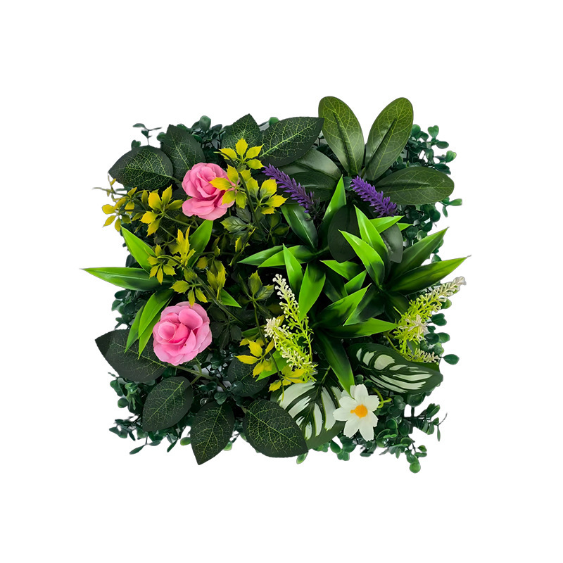 跨境仿真植物墙人造米兰门头装饰仿真绿植商场背景造景草坪花墙|undefined