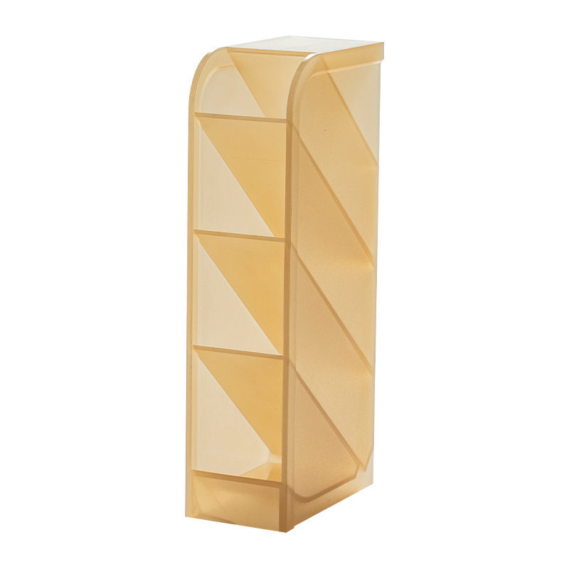 多機能デスクトップ4グリッド収納ボックスオフィス斜め筆立て長方形クリエイティブ斜め挿し式筆立てins高颜値