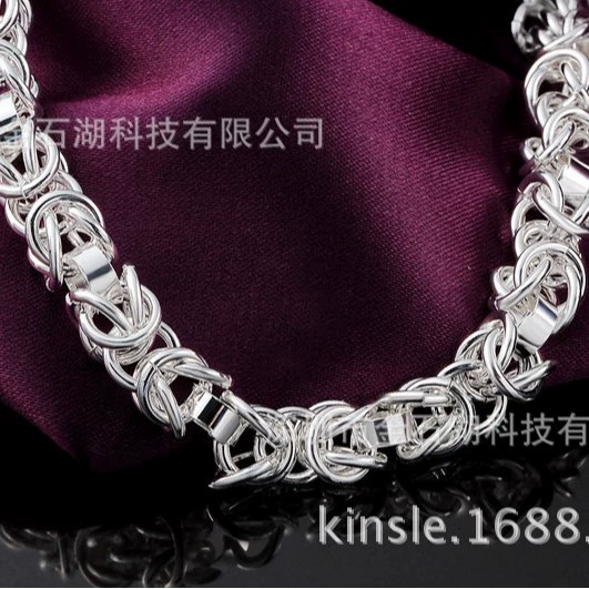 金石湖 Fashionable copper silver bracelet, wholesale, European style