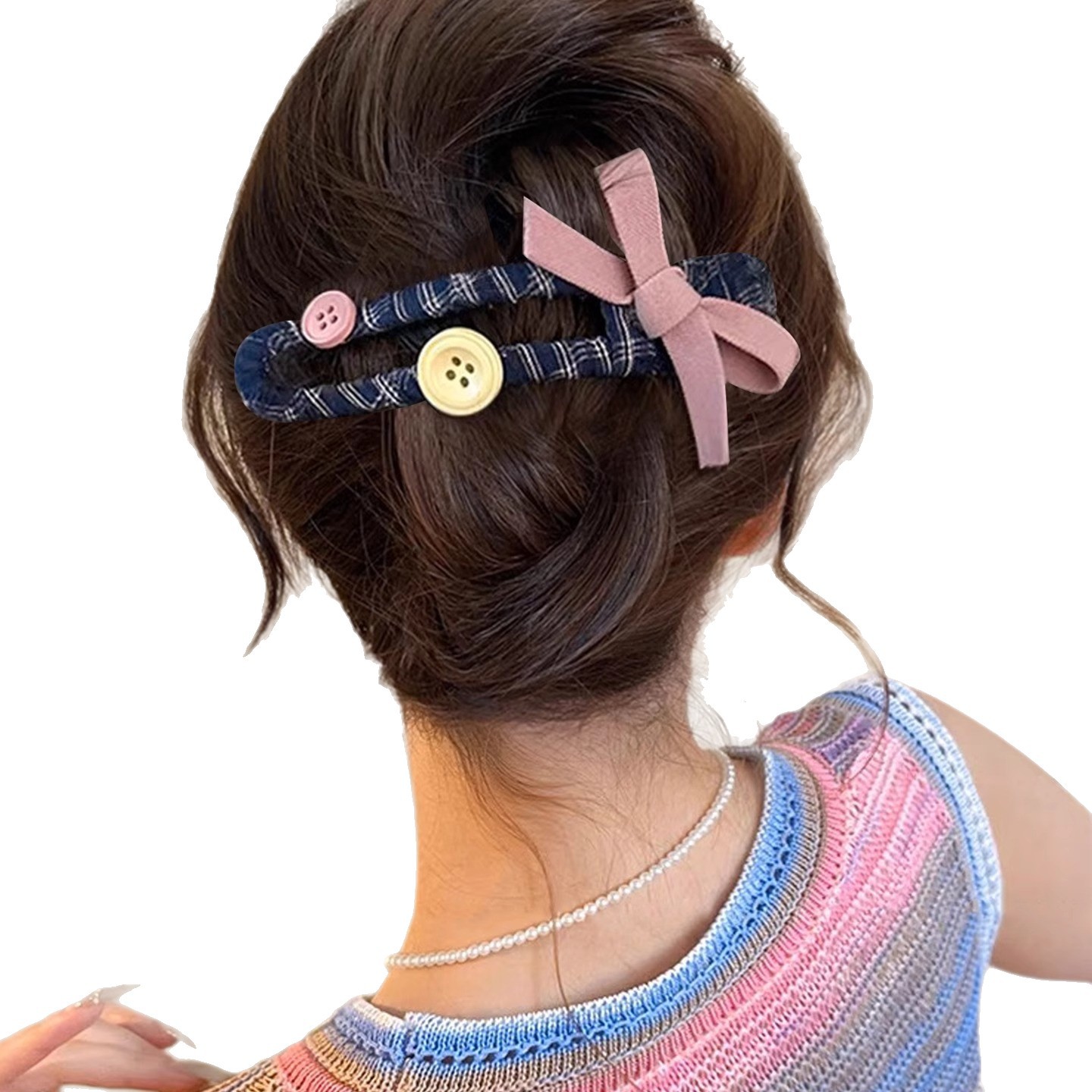 Gran arco clip de cabello de alta sensación clip de boca de pato nuevo clip de captura de cabeza de mujer temperamento clip de tiburón clip de cabello