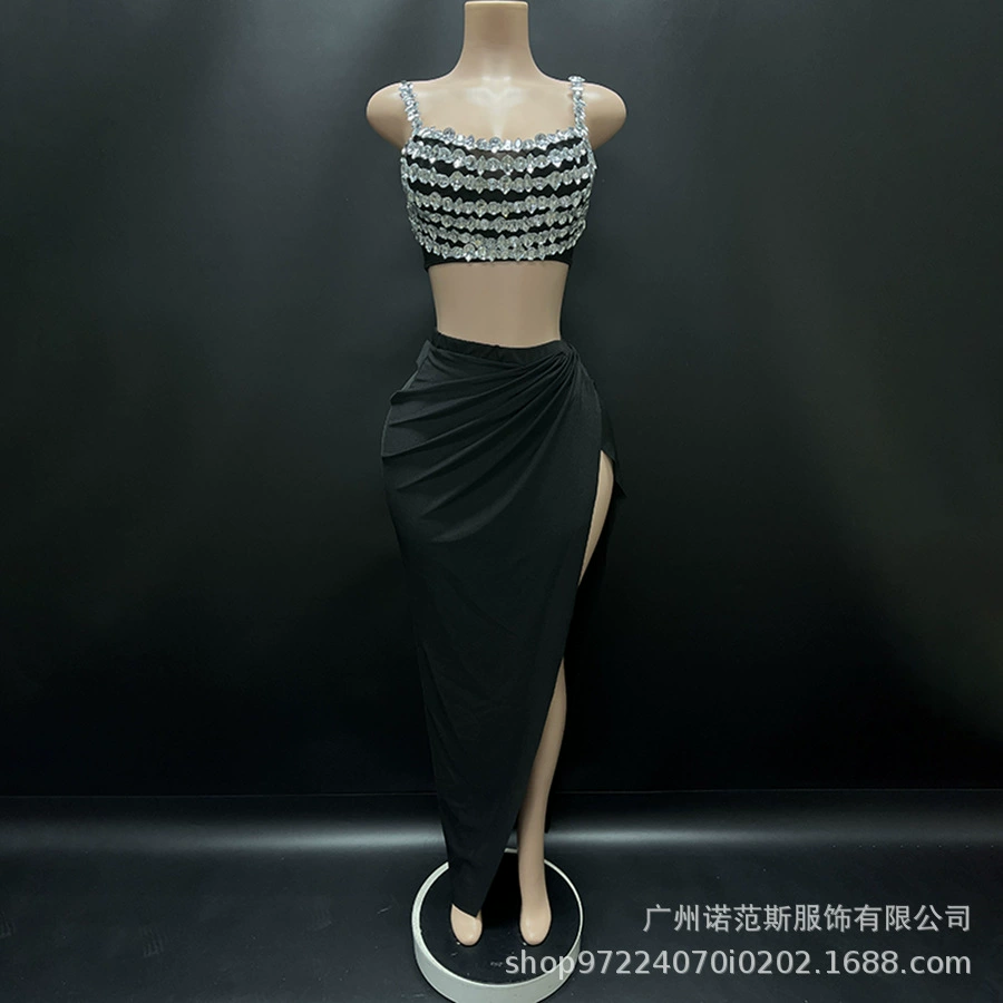 Long sleeveless dress (Vans), European style, fitted waist, multi‑color sizes S–XL