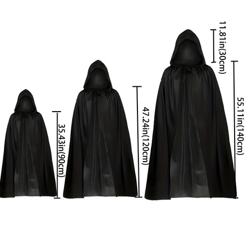 Halloween cloak Death cloak black red double-layer cloak pirate Death cloak