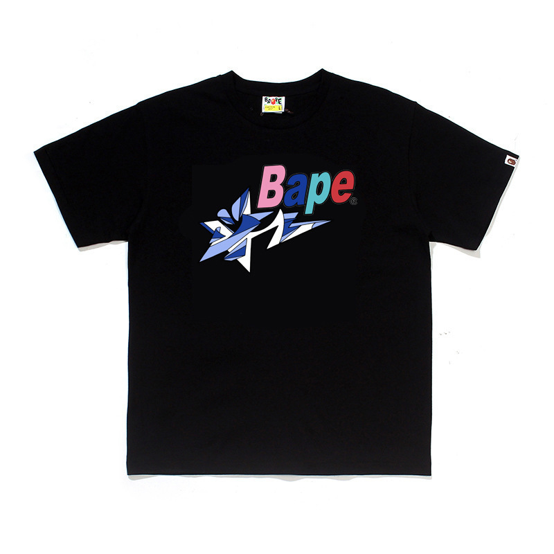 国境を越えた貿易トレンディなブランド半袖メンズレタープリントアメリカンストリートルーズカップルカジュアルTシャツ半袖シャツ|undefined