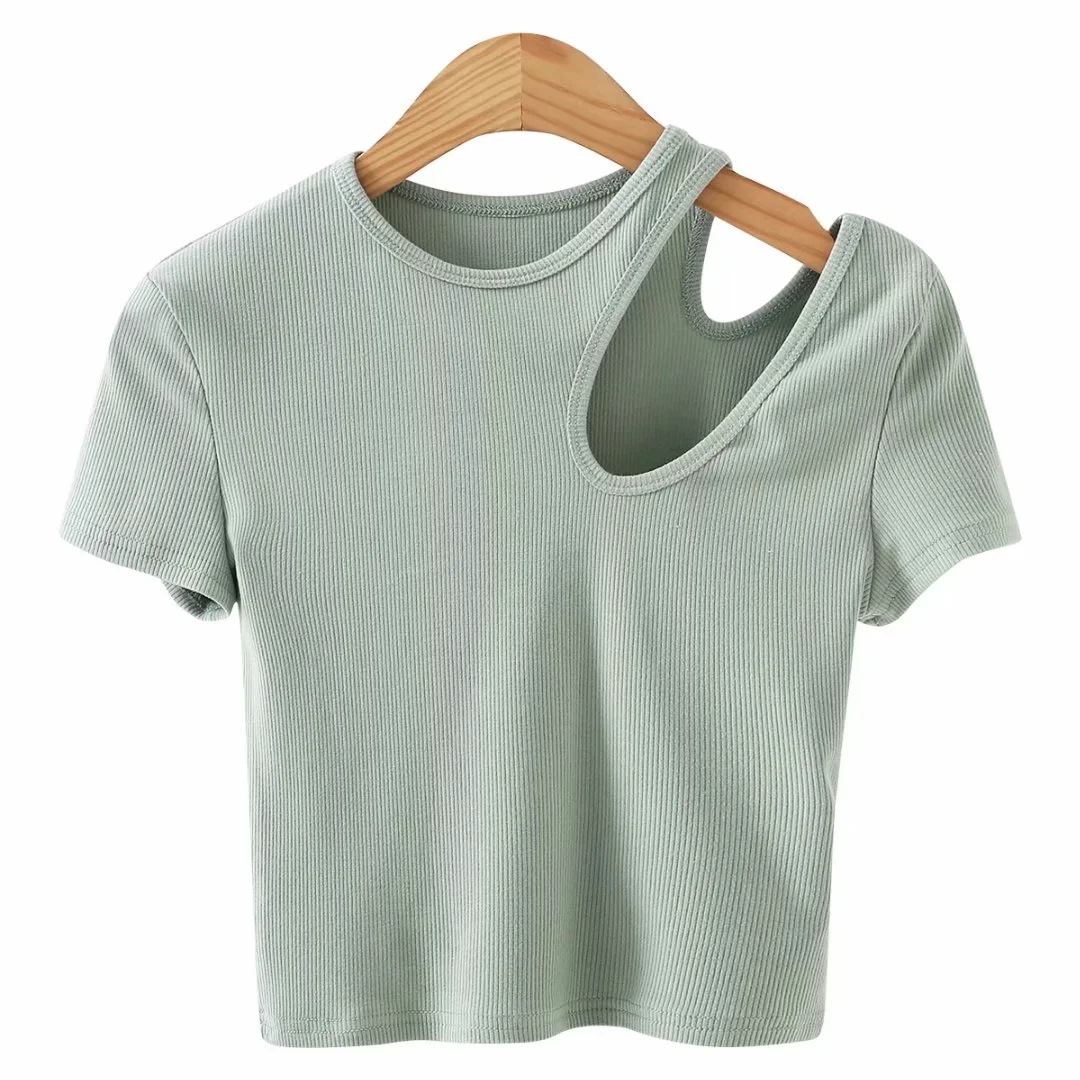 Solid color cut out top NSHS46725