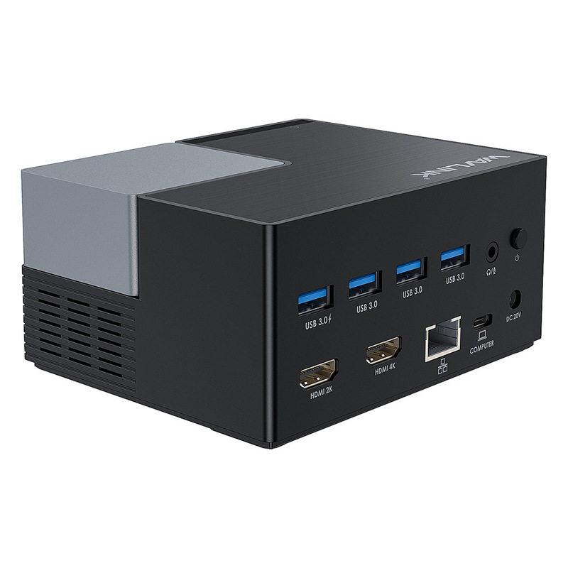 WavlinK 65w Power Output USB 3.0 SMI Dual 2K Monitor Vertical Neutral DocK Station WavlinK 65w Power Output USB 3.0 SMI Dual 2K Monitor Vertical Neutral DocK Station