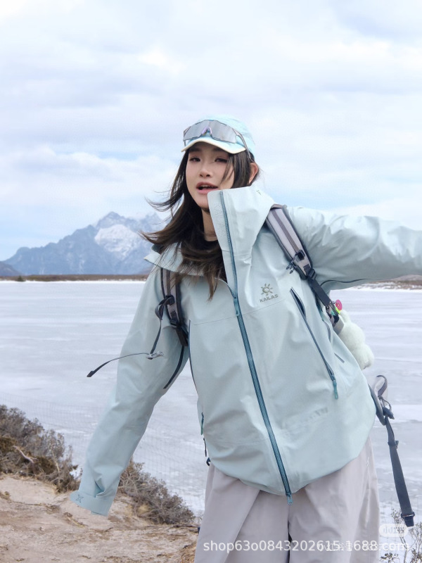 原厂高品质KAI@凯乐博格达户外登山轻量防风防水男女款冲锋衣外套|undefined