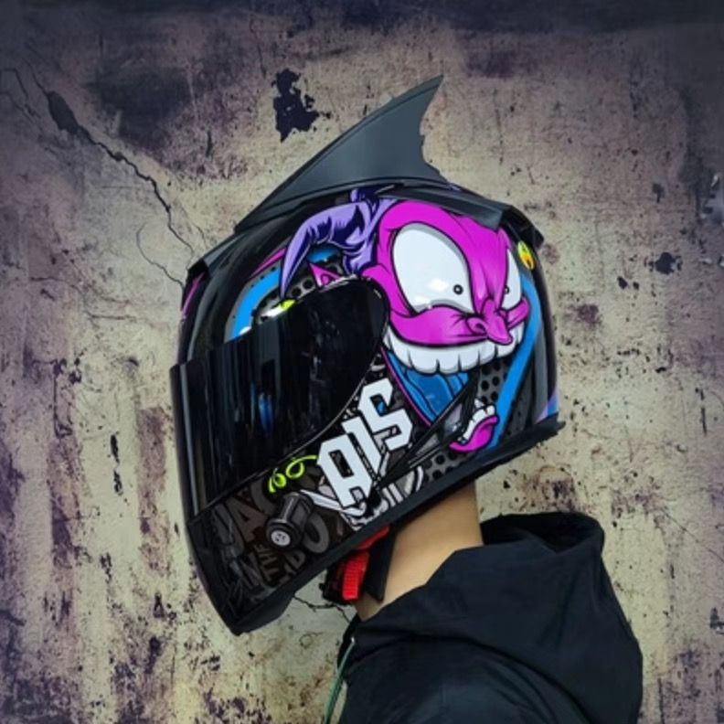 보라색 광대/차 거울 + 뿔