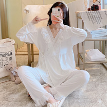 莫代尔月子服夏季薄款和服冰凉透气产后哺乳喂奶家居服可孕产妇