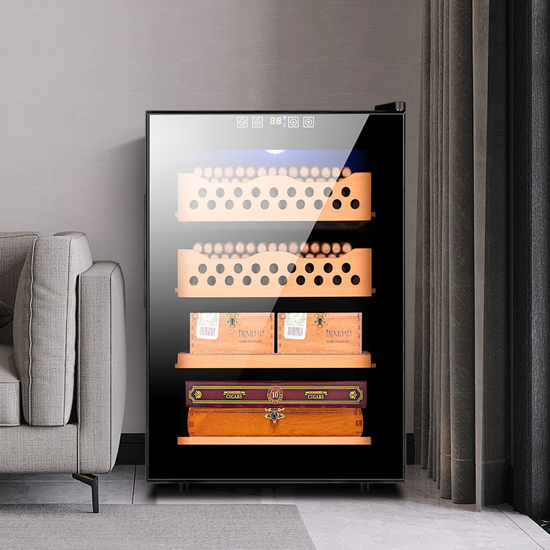 Jialong 50C Cigar Cabinet Temperature-Controlled and Moisturizing Cedar Wood Home Mini Living Room Small Smoke Cabinet Red Wine Cabinet