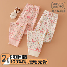 280克秋冬女童纯棉秋裤宝宝磨毛加厚打底裤幼儿园宝宝内穿保暖裤