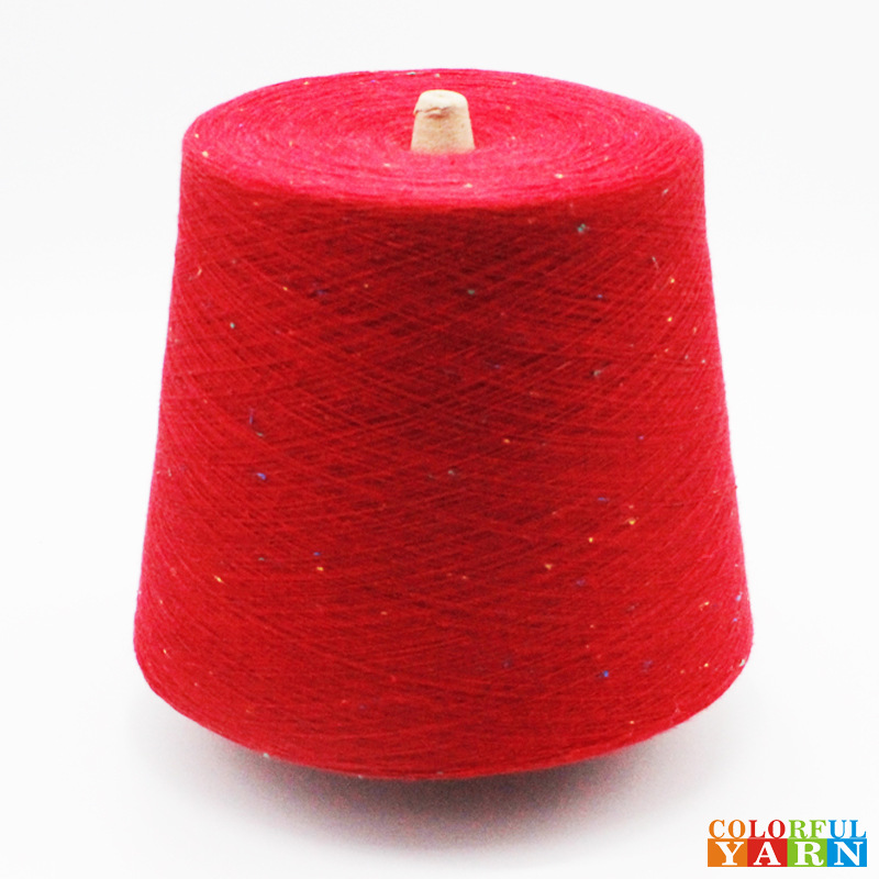 四色荧光彩点纱织物表面呈现五彩斑斓的星点效果色纱色彩丰富