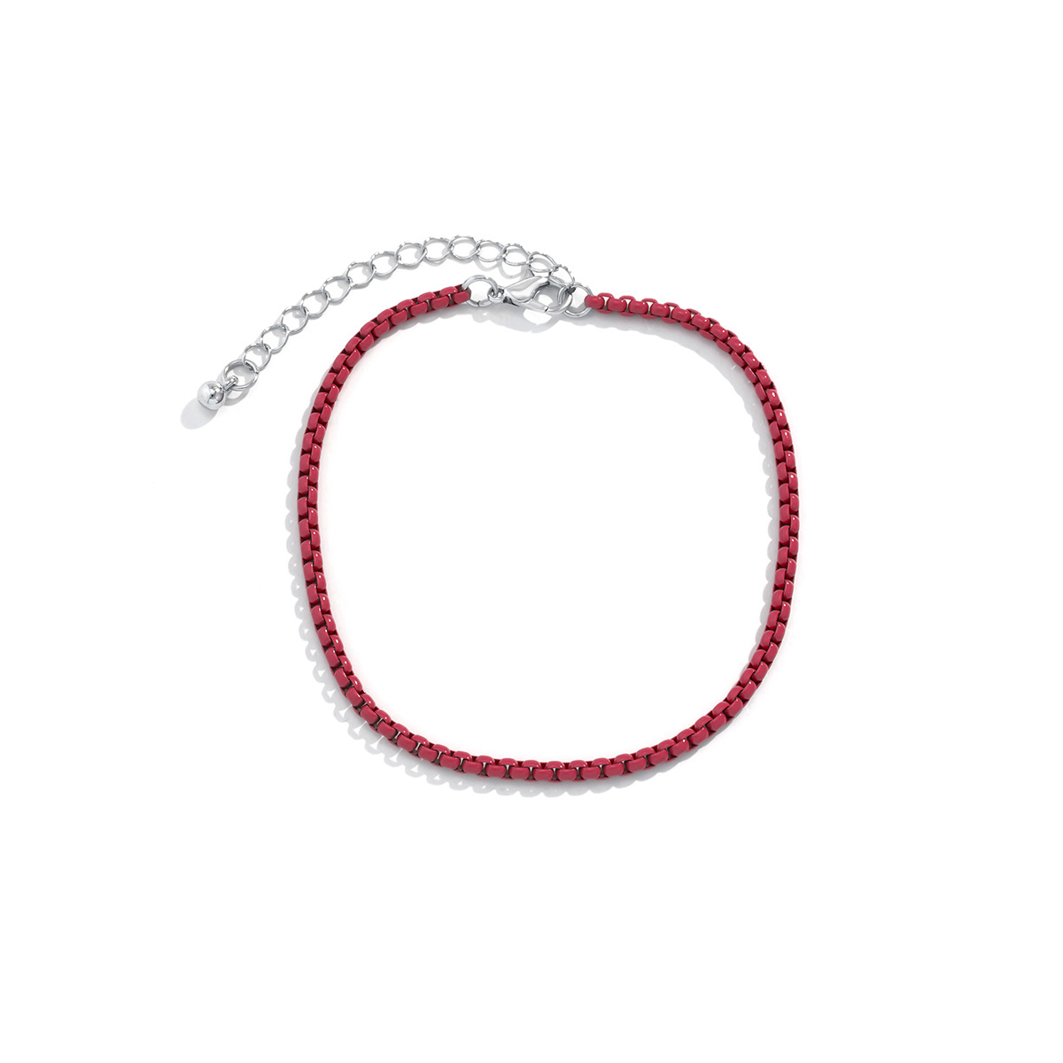 Simple style solid color Geometric Clavicle Chain Necklace bracelet anklet