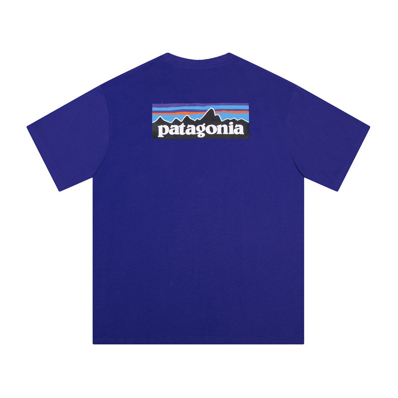 Cross-Border Foreign Trade Patagonia Mountain Peak Printed Short-Sleeved Casual Loose Outdoor Round Neck T-Shirt for Men Cross-Border Foreign Trade Patagonia Mountain Peak Printed Short-Sleeved Casual Loose Outdoor Round Neck T-Shirt for Men