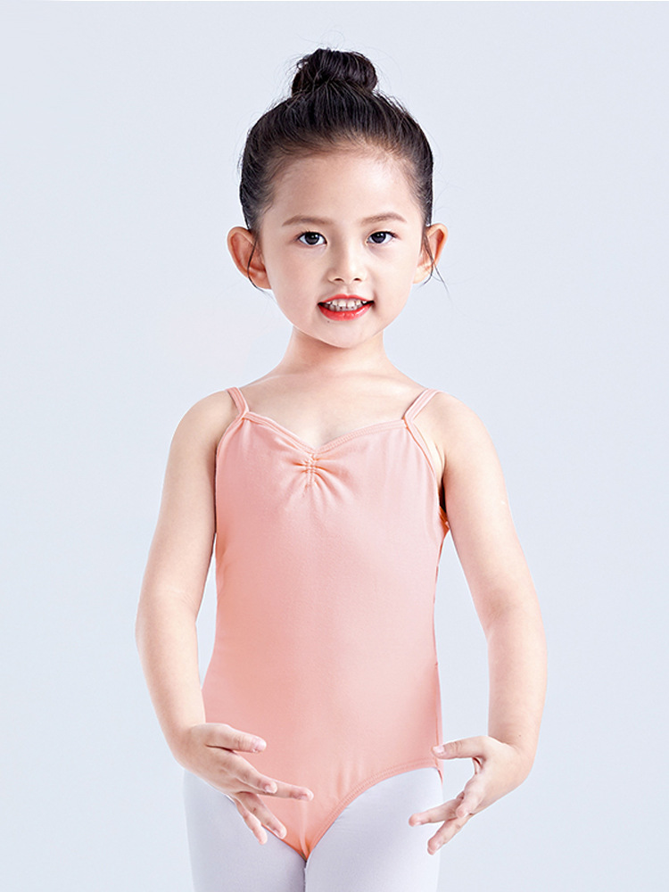 Ballet danza verano niños ropa de rendimiento Sling niñas mono malla costura cuerpo práctica ropa