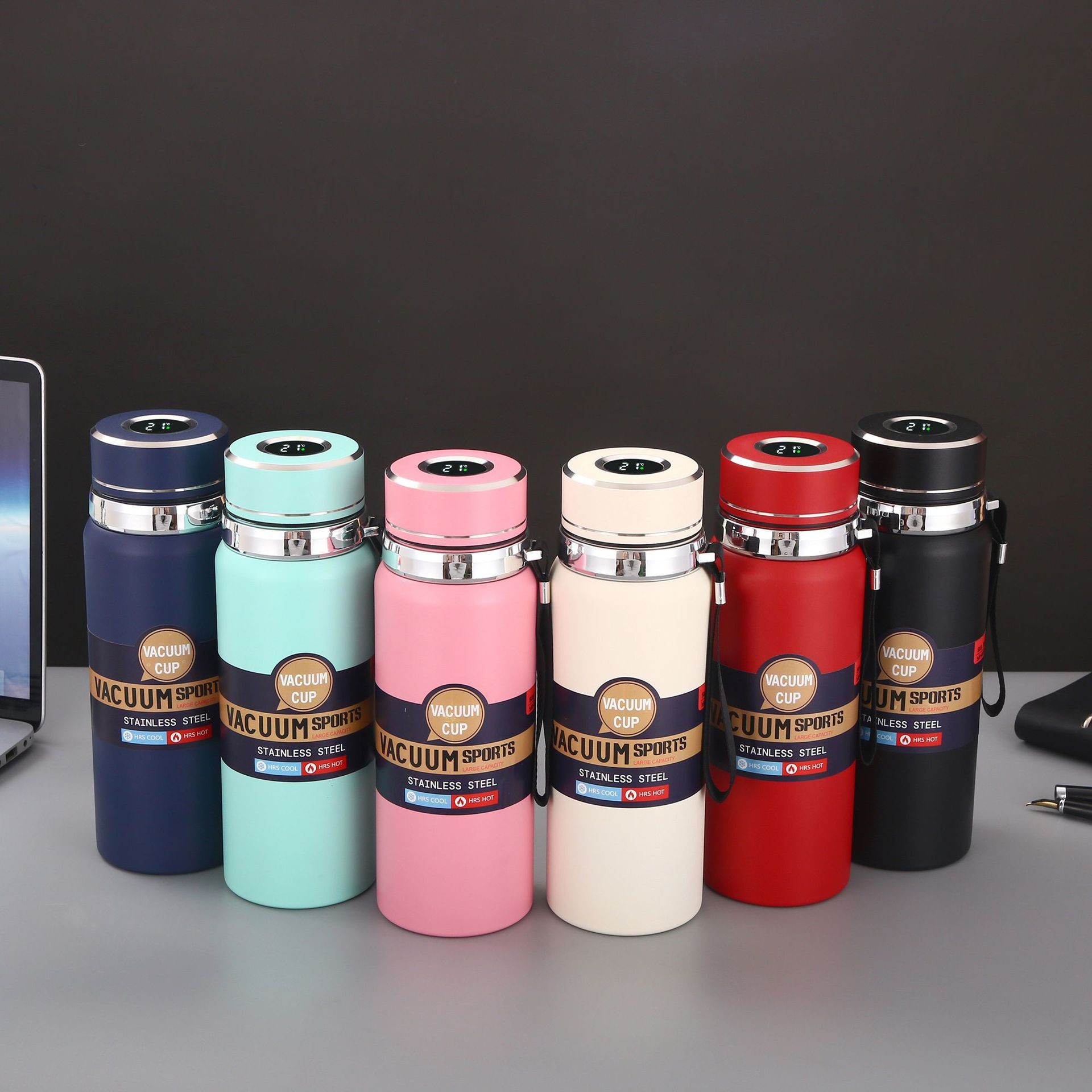 Nuevo 316 de acero inoxidable inteligente taza aislamiento térmico portátil moda té gran capacidad coche deportivo hervidor