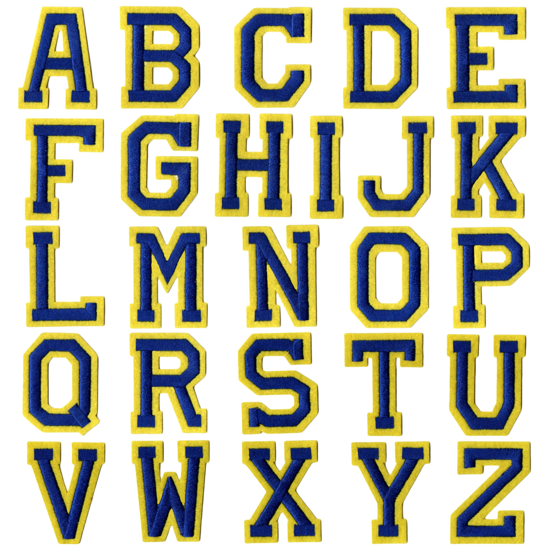 [Переведено] Alphabet Embroidery Patches (Yongxin) 26-Letter Set, Iron-on Fabric Letters, Multi-Color Options