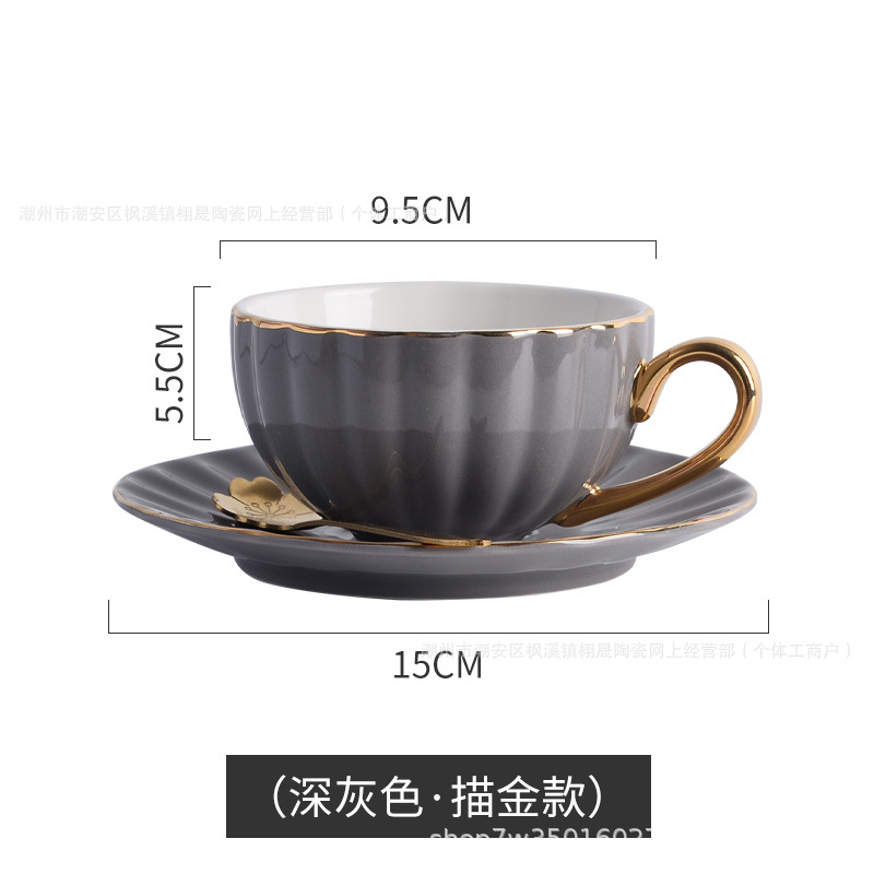 Continental pequeño lujo conjunto de tazas de café de Phnom Penh estilo inglés de la tarde tazas de té de flores de hotel tazas de café de cerámica platos