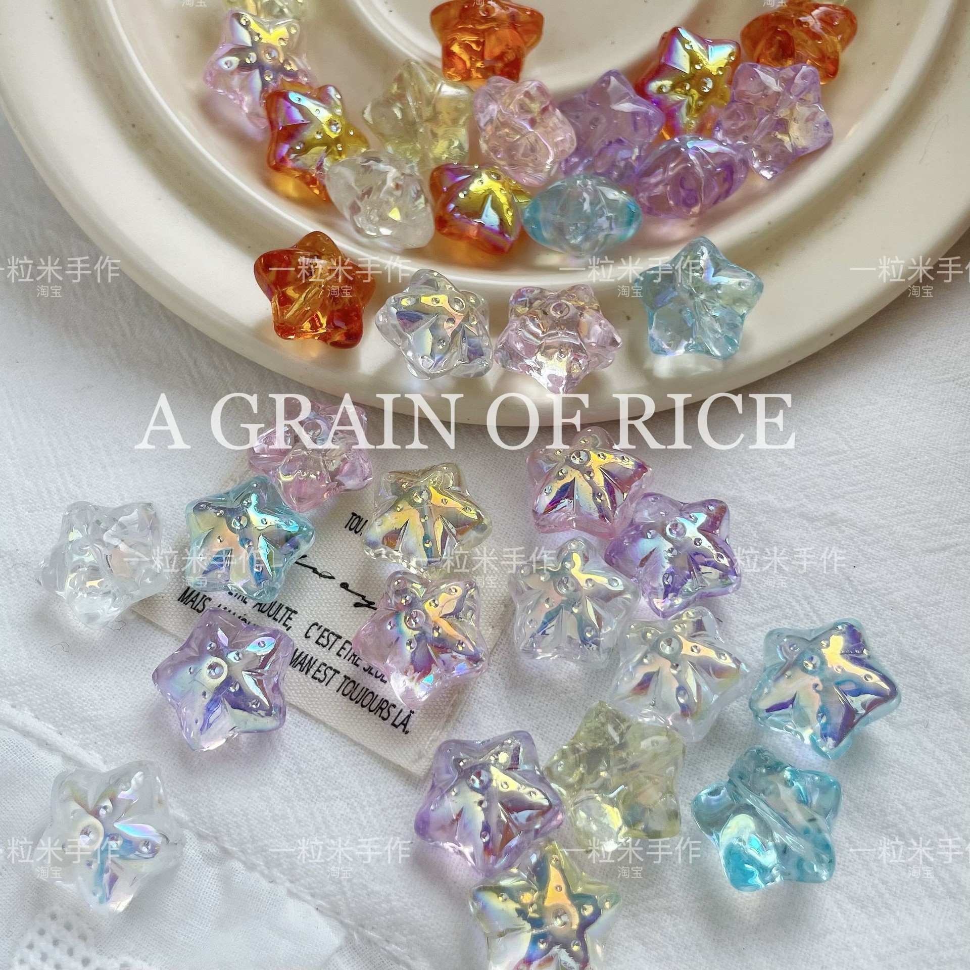 Estilo ins color mágico caramelo cristal de imitación cuentas sueltas hecho a mano material de bricolaje joyas con cuentas pulsera accesorios para collar