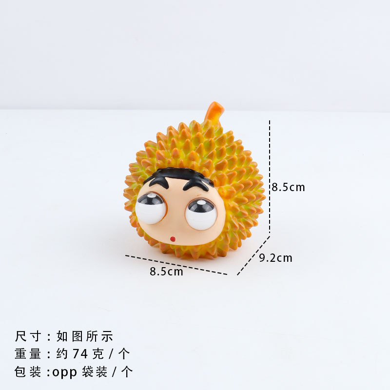 Lápiz de durian pequeño novato escupir serie de burbujas muñecas alrededor de la moda juegan adornos pellizcantes muñecas le adornos de ojos explosivos