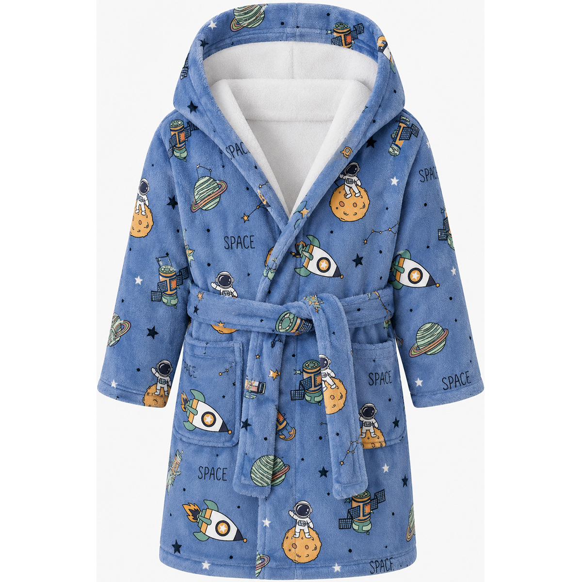 Children's Flannel Bathrobe with Hood, Cartoon Sleepwear, European and American Export Homewear, Boys' and Girls' Pajamas, Source Factory