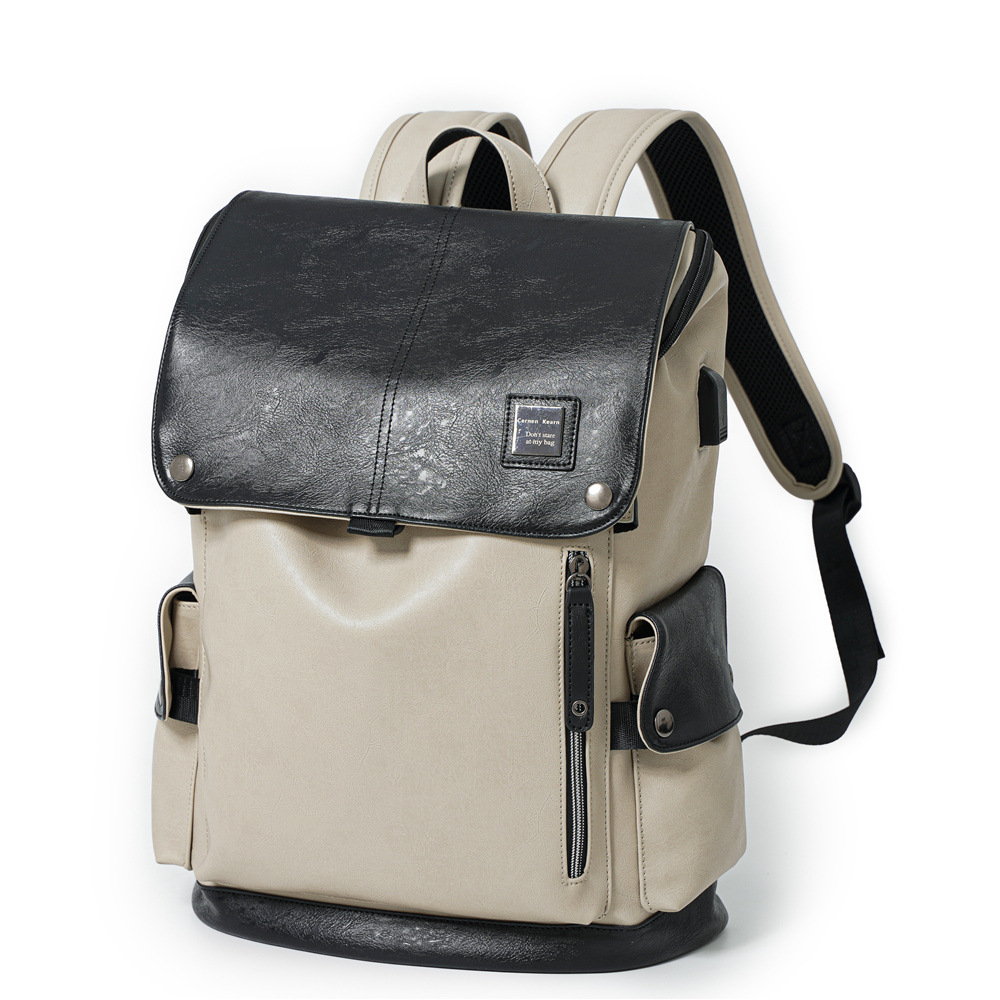 Mens Fashion Backpack Trendy Leisure Travel School Bag For Students_voghion.com