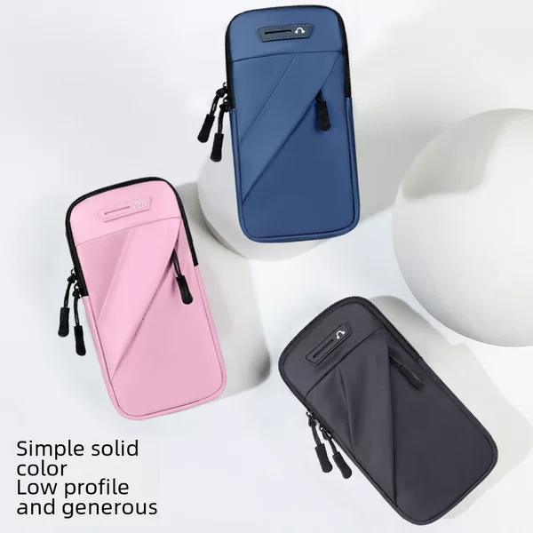 Running Mobile Phone Arm Bag Mobile Phone Bag Men's and Women's Universal Sports Fitness Mobile Phone Arm Bag Outdoor Equipment Storage Wrist Bag