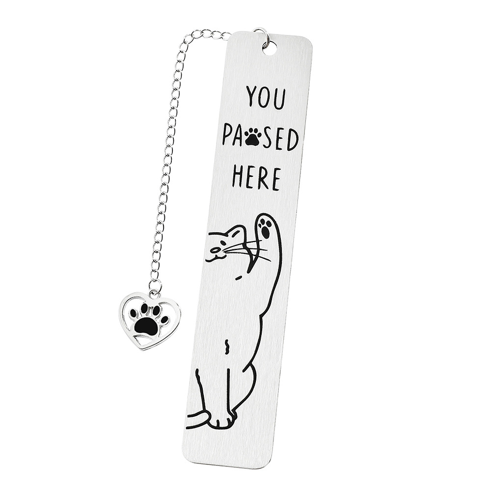 Amazon venta caliente interesante gatito perro marcadores adorables diseño de contraste de color blanco y negro marcadores de acero inoxidable fabricantes al por mayor