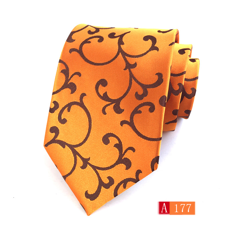 FUENTE fabricante poliéster jacquard material de los hombres corbata flor grande oreja moda corbata de moda en stock al por mayor