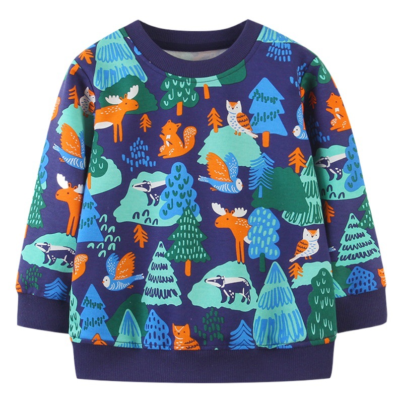 Ropa para niños de estilo europeo y americano otoño nuevo suéter para niños suéter de manga larga para niños impreso lindo suministro transfronterizo