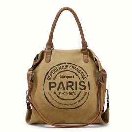 包邮Paris Republique Bag 帆布托特包 斜挎包 手提包 大号