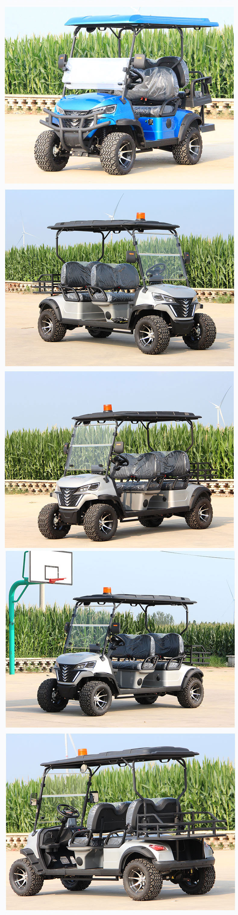 Electric golf cart for resort properties, scenic areas, sightseeing, reception, and tourist tours