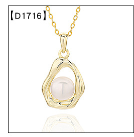 Conjunto de colar de pérolas minimalista com brincos e anel_voghion.com