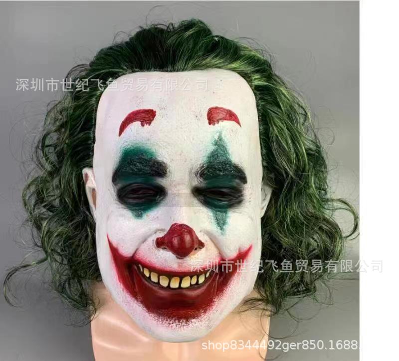 Horror campana payaso sombrero de látex Halloween sonrisa máscara de payaso mascarada festival accesorios de rendimiento