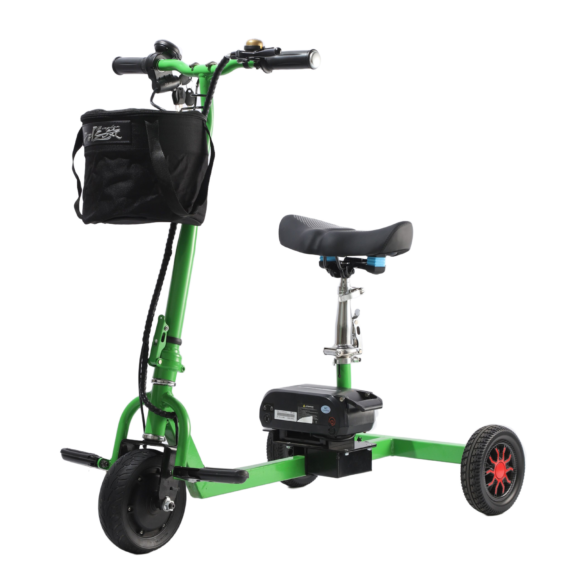 Nuevo triciclo eléctrico transfronterizo familiar para personas mayores comprando verduras scooter plegable almacenamiento carro batería al por mayor